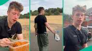 White man who tried eating Nigerian jollof rice shares honest review in video