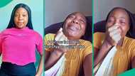 Lady who secretly linked boyfriend's WhatsApp to her phone cries uncontrollably: "Never again"