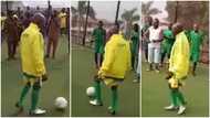 100m pounds striker: 85-year-old Obasanjo wows Nigerians with football skills, scores as his team wins 4-2