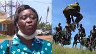 Blind woman surprises young son, walks 10km to cheer him where he is undergoing security recruitment