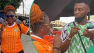 AFCON road to final: Nigerian lady stumbles upon a Nigerian market in Ivory Coast, meets Nigerians