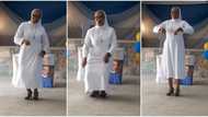 Beautiful reverend sister in heels moves legs and waist sweetly as she dances to Buga song, video goes viral