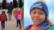 Nigerian couple shows excitement, curiosity as they take children to school in Canada