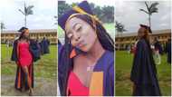 After waiting for 5 years, Nigerian lady finally wears matriculation gown, shares celebration photos