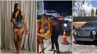 Na Baba Imade get am: Reactions as Sophia Momodu steps out in Bentley allegedly owned by Davido