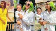 Actress Regina Daniels stuns fans with adorable photo of her with baby Munir