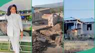 Lady emotional after seeing house her younger sister built with money she had been sending