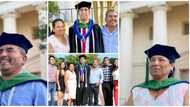 Man gushes over parents who are farmworkers for sending him to school in US, wears them his academic cap