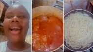 I'm craving garri and sugar: Pregnant woman cries out in video, says she lost appetite after cooking okro soup