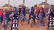 "He fell in love with her": Slim lady in shower cap dances and shakes waist for Okada man, video goes viral