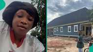 Lady shares how long it took her man to build bungalow, people react