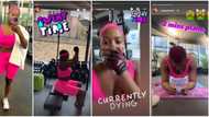 I hate the gym: DJ Cuppy laments on social media as she lifts heavy weights, says nothing good comes easy