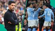Mikel Arteta reacts after Man City beat Crystal Palace to close gap to two points