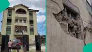 Photos show distressed Lagos building that may soon collapse, govt evacuates residents