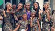 "8 girls, 1 mother": Nigerian woman and her beautiful female children melt hearts