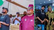 Davido graces Governor Adeleke's project launch in Osun, meets Oluwo of Iwo, video, pics emerge