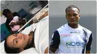 Jubilation as Super Eagles superstar welcomes third child with wife (see picture)