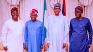 Breaking: APC's 2023 presidential candidate Tinubu storms Aso Rock, meets Buhari