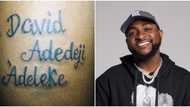 “I’ve no regrets”: Twitter user sparks reactions as he gets a tattoo of Davido’s full name, gives reasons