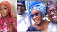 Can your father influence me with N10m? Fan asks as DJ Cuppy shares cute selfie with Dangote, Akinwumi Adesina
