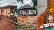 Man celebrates building house for mum who was chased out by different landlords, video trends