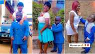 "So far as you are happy": Curvy lady poses with her diminutive husband, viral video trends on TikTok