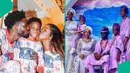 Tiwa Savage's son Jamil attends grandma's burial with dad, partner, & their kids in matching attires