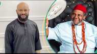 Yul Edochie addresses paternity claims between him and Nollywood legend Pete Edochie: "We get along"