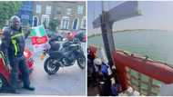 Police extorted N124,000 from me in Mauritania says London to Lagos biker, shares video of him crossing river