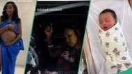 Strong lady delivers baby inside car before getting to hospital, people call her superhero