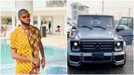 Nigerian man buys big exotic car, calls it his new baby, photo gets many talking