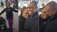 "My baby is here": Excited Nigerian man kisses wife at airport as she lands in London, video trends