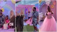 Caroline Hutchings hails ex-hubby Danjuma, they engage in dance off at daughter's lavish birthday party