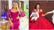 The Queen and her princes: Actress Regina Daniels dazzles in regal photoshoot with sons