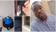 She has done it 5 times; Reactions as Nigerian man cries out in video after fiancée of 9 years locked him out