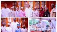 Eid-el-Fitr: Lovely photos emerge as Buhari, Aisha, family members celebrate festival at Presidential Villa