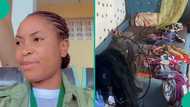 Lady who travelled for NYSC service returns home to meet devastating sight, cries out in video