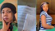 Lady who attended church early gets Sunday School examination to write