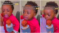 "New trick": Mother buys microphone for her baby to use for crying, video of kid's reaction goes viral