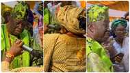 "The joy in baba's face is heavenly": Lady chants praise- poetry in Yoruba for old man, he reacts