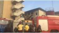 Breaking: Frantic calls for help from trapped persons as fire guts WAEC office in Lagos