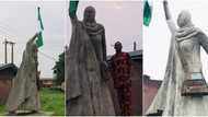 It's forbidden in Islam: Nigerian student builds adorable statue of Aisha Yesufu as project, many react