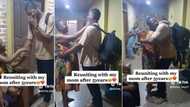 "We haven't met in 5 years": Nigerian man who relocated to another city returns to see mum in cute video
