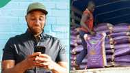 "Dollar has dropped to N1200": Man asks why price of bag of rice, cement, others are not going down