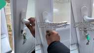 Nigerian lady living in UK shows easy way to lock door for protection, many share their experience