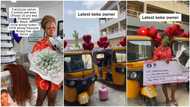 "Only Igbo girls will understand": Nigerian man buys 2 brand new kekes for his wife on her birthday in video