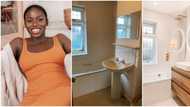 Ring light and cupboard inside bathroom: Lady renovates her bathroom to her taste, new look goes viral