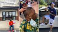 Them dey get license? Reactions as man becomes barber in America at 20, shows off his certificate with joy