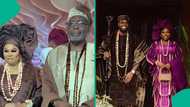 Video as Sola Sobowale snubs ex-hubby at daughter’s wedding: “Her friend is telling her to join him”