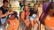 "Gifted child": Little girl plaits mother's hair in heartwarming video, netizens hail her as clip goes viral